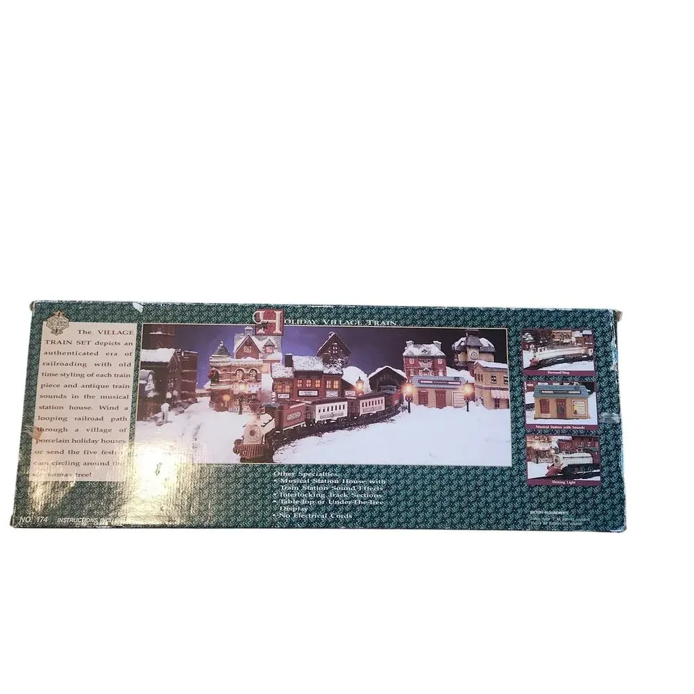 New Bright Bedford Falls Express Christmas Train Set  Sound 1995 Vintage